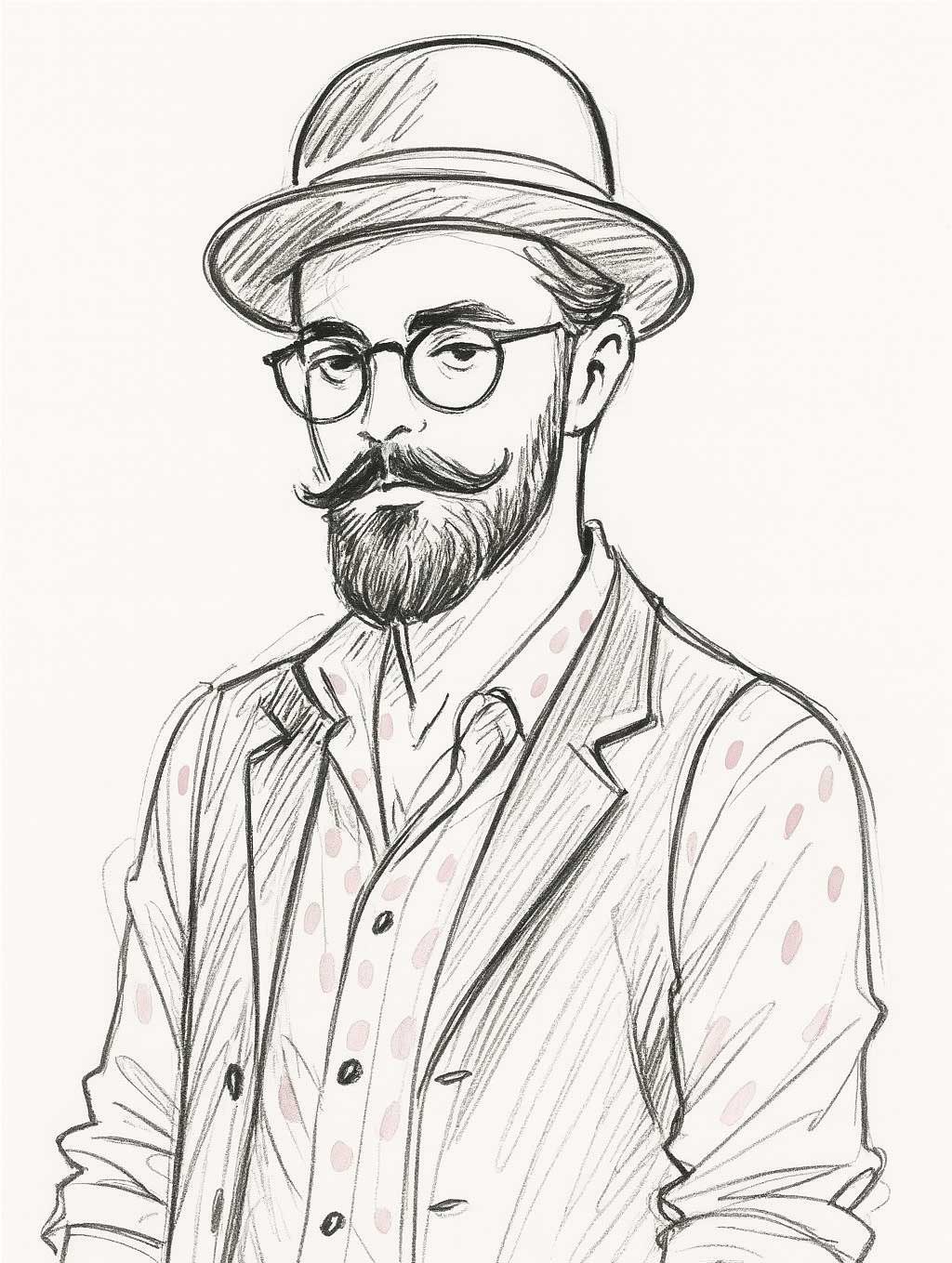 A man with a square face (angular jawline) wears a Bowler Hat