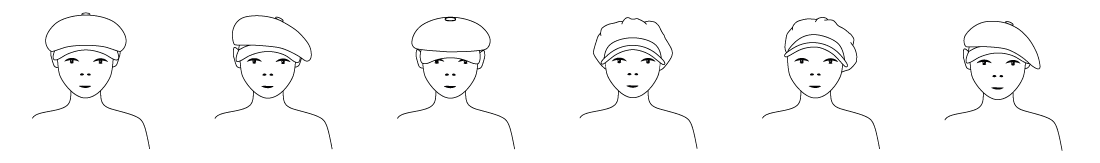 Overview of different ways to wear a hat