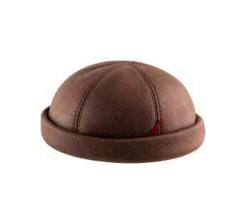 Bonnet docker marron patiné Aurelio