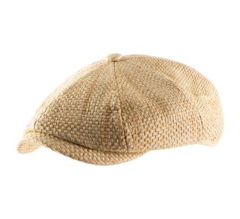 Casquette beret en paille New Toyo