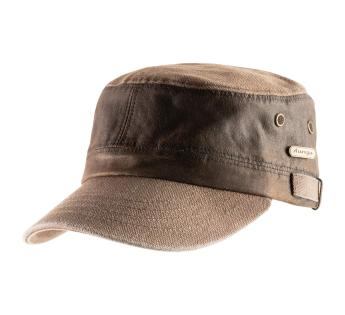 Casquette Militaire en Cuir pour Homme