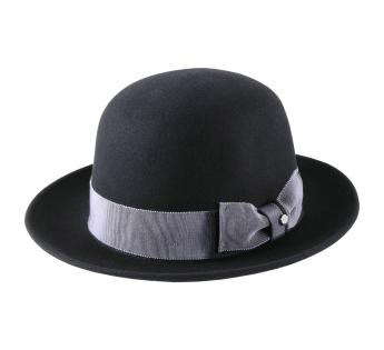 CXQRR Chapeau melon Derby noir à bord roulé pour homme et femme, no