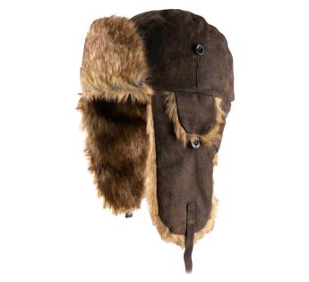 Chapka Homme Bomber Chapeaux Hiver Hommes Chaud Russe Ushanka Chapeau avec  Oreille Rabat Cuir PU Fourrure Trappeur Cap Oreille Rabat pour Les  Femmes,Brown,56-58Cm : : Mode