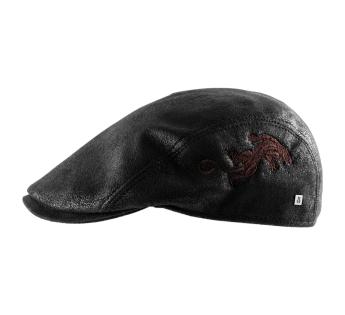 Casquette plate imitation cuir Bastien