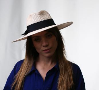 Chapeau fédora femme Lorenzo en feutre taupé - Mademoiselle Chapeaux