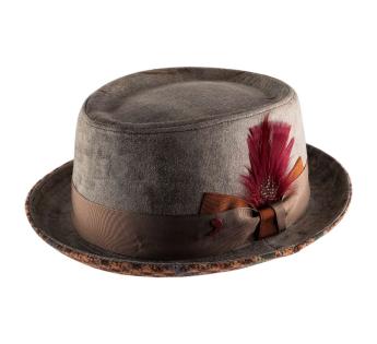 Chapeau cuir velours Valdo